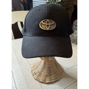 Toyota Logo Hat Baseball Cap Black Strapback Adjustable‎ Excellent 100% Cotton